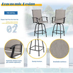 Futzca Patio Swivel Bar Bistro Set or Swivel Bar Stools