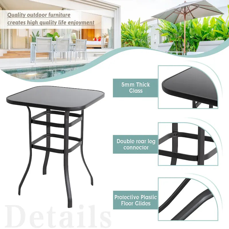 Futzca Patio Swivel Bar Bistro Set or Swivel Bar Stools