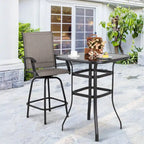 Futzca Patio Swivel Bar Bistro Set or Swivel Bar Stools