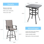 Futzca Patio Swivel Bar Bistro Set or Swivel Bar Stools