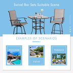 Futzca Patio Swivel Bar Bistro Set or Swivel Bar Stools