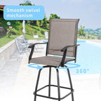 Futzca Patio Swivel Bar Bistro Set or Swivel Bar Stools
