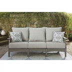 Signature Design by Ashley Visola Gray 4-Piece Outdoor Sofa Conversation Set - 80W x 33D x 37H