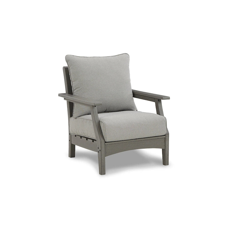 Signature Design by Ashley Visola Gray 4-Piece Outdoor Sofa Conversation Set - 80W x 33D x 37H