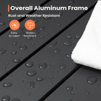 Pellebant Outdoor Dining Table Patio Aluminum Extension Table - 38.2 / 58.7 (W) x 58.7 (L) x 29.5 (H)
