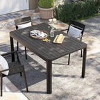 Pellebant Outdoor Dining Table Patio Aluminum Extension Table - 38.2 / 58.7 (W) x 58.7 (L) x 29.5 (H)