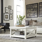 Seaside Lodge Off-White Weathered Finish Coffee Table by 
