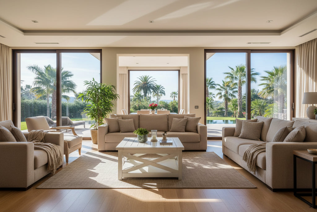 Seaside Lodge Off-White Weathered Finish Coffee Table by