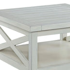 Seaside Lodge Off-White Weathered Finish Coffee Table by