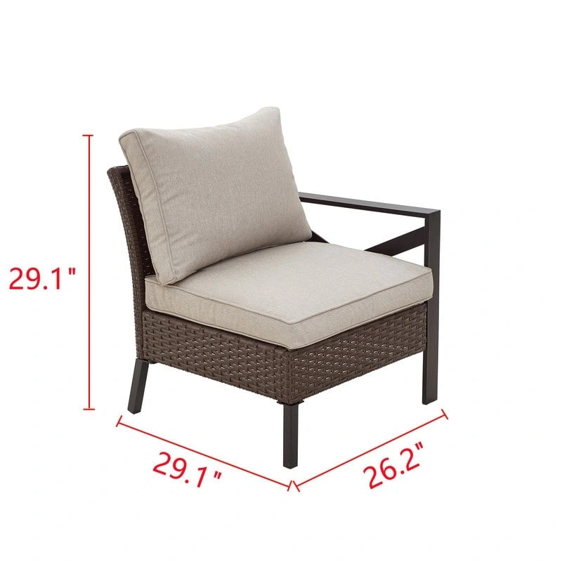 Patio Festival Outdoor X-Arm Collection Left-Arm Chair