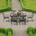 NUU GARDEN Outdoor 7-Piece Iron Dining Set