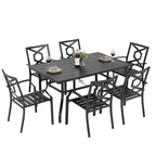 NUU GARDEN Outdoor 7-Piece Iron Dining Set