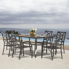 NUU GARDEN Outdoor 7-Piece Iron Dining Set