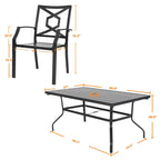 NUU GARDEN Outdoor 7-Piece Iron Dining Set
