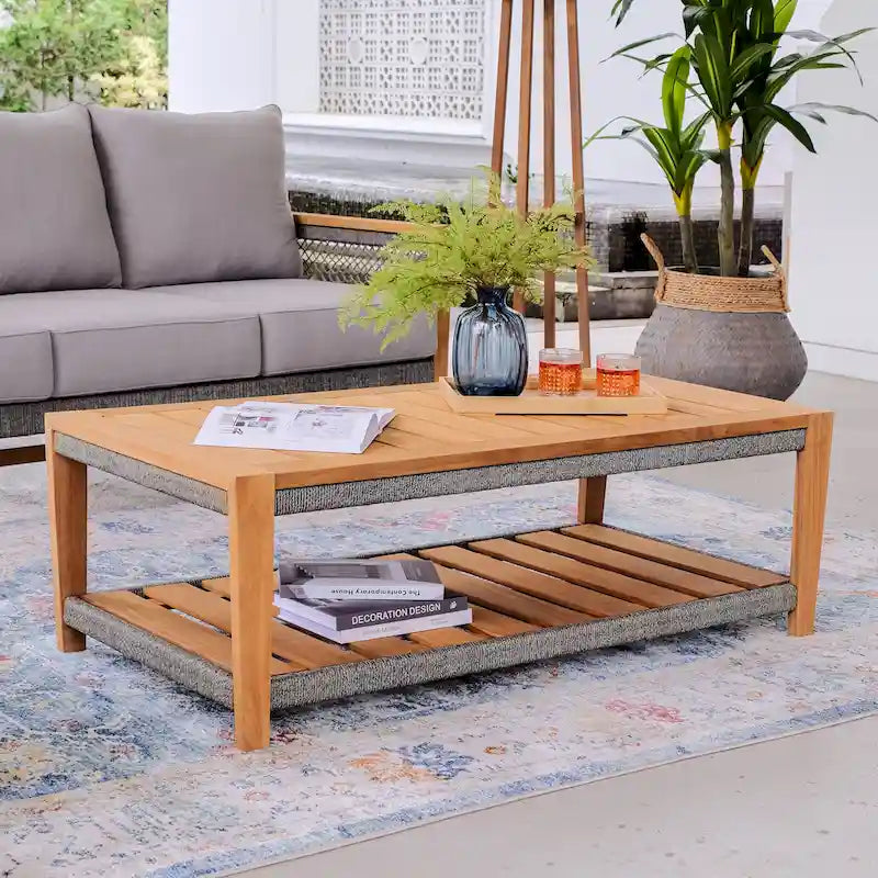 Cambridge Casual Nassau Teak Outdoor Patio Coffee Table
