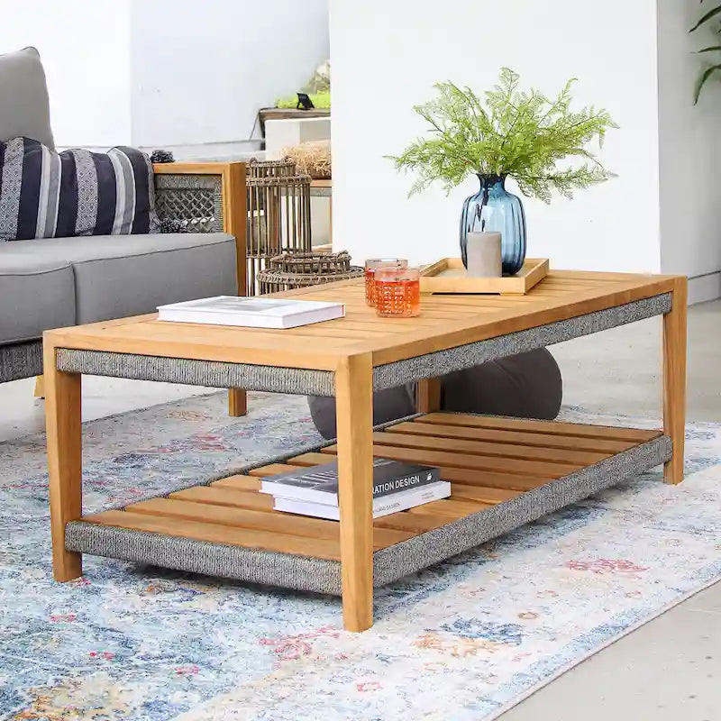 Cambridge Casual Nassau Teak Outdoor Patio Coffee Table