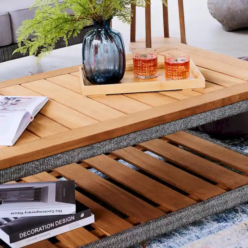 Cambridge Casual Nassau Teak Outdoor Patio Coffee Table