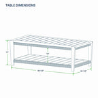 Cambridge Casual Nassau Teak Outdoor Patio Coffee Table