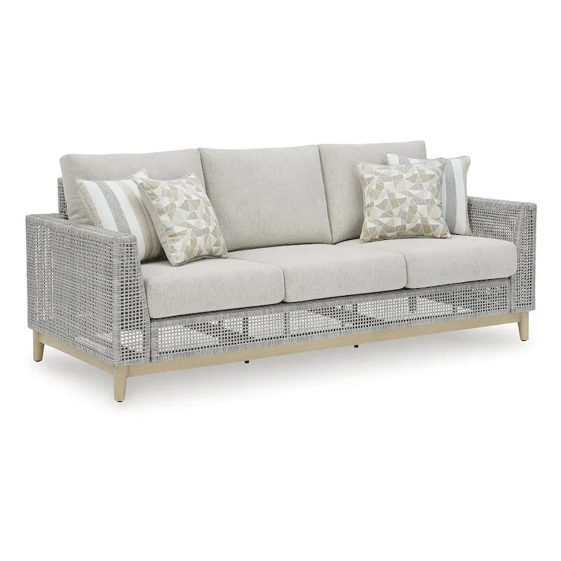 Signature Design by Ashley Seton Creek Gray Outdoor Sofa with Cushion - 82.63 W x 36.25 D x 35.88 H