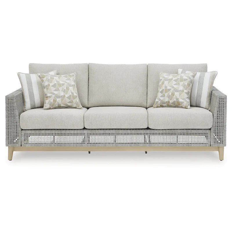 Signature Design by Ashley Seton Creek Gray Outdoor Sofa with Cushion - 82.63 W x 36.25 D x 35.88 H