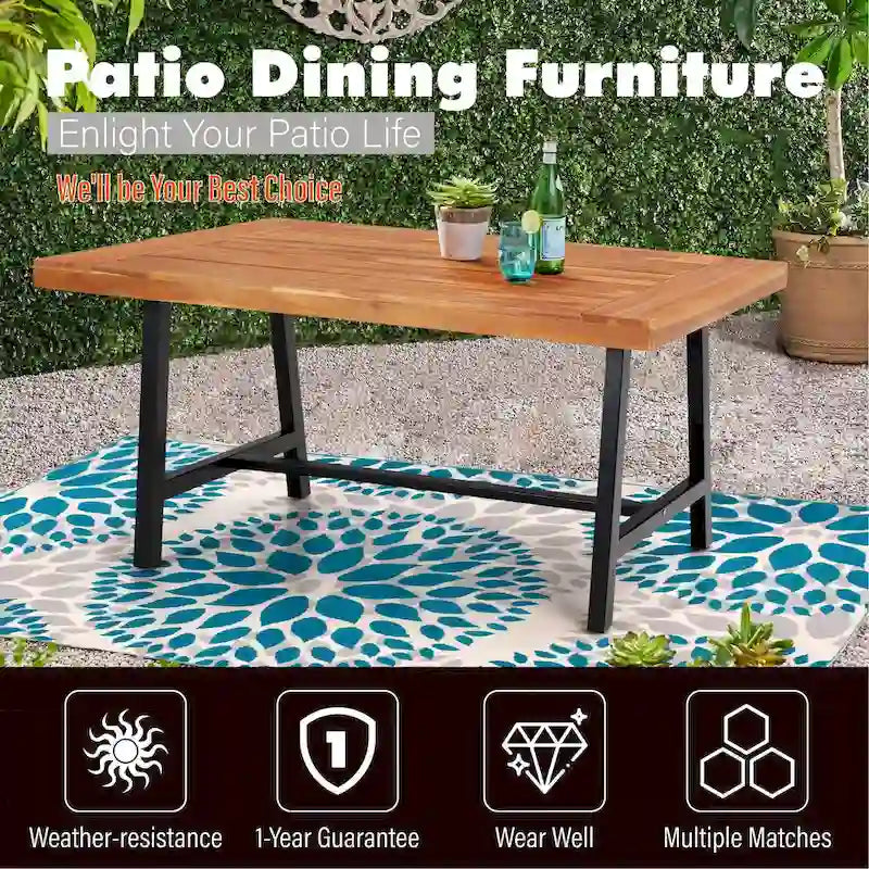 3-piece Acacia Wood Dining Set