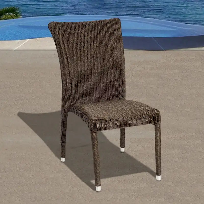 Amazonia Teak Michelangelo Oval 9-piece Teak and Wicker Dining Set - 9 Piece