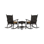 Portside Classic Dark Roast Rocking Chair Set (3-Piece)