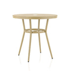 Furniture of America Ariel Natural Tone 32-inch Metal Round Patio Dining Table