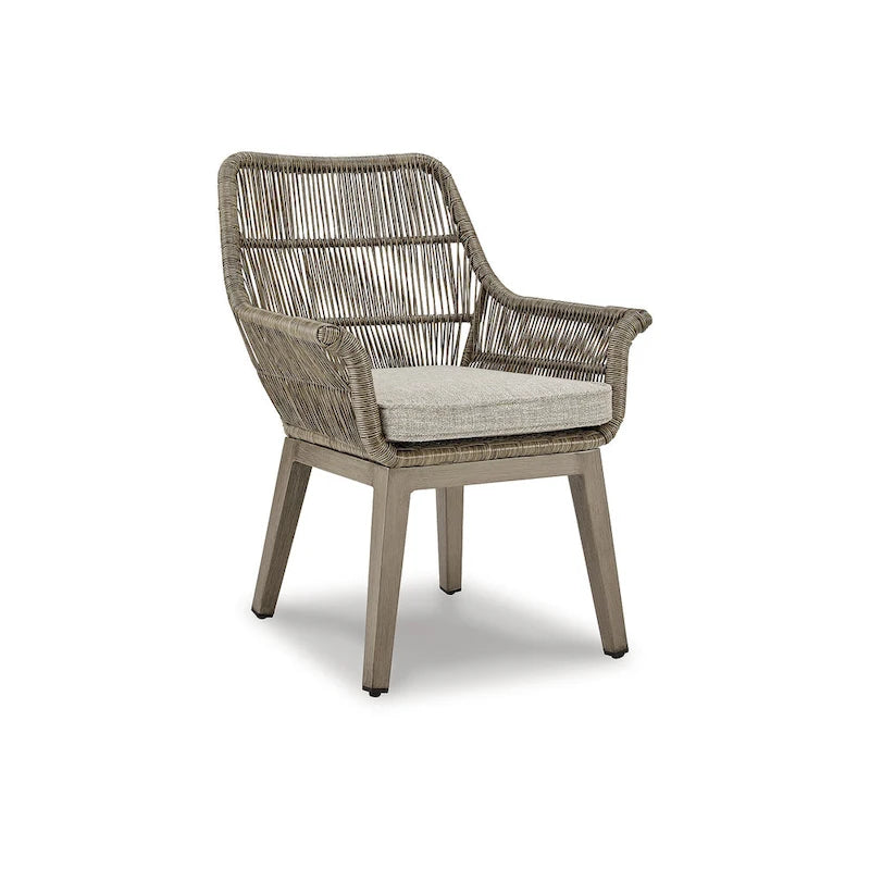 Signature Design by Ashley Beach Front Beige 7-Piece Outdoor Dining Package - 80W x 42D x 29H