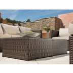 Corvus Trey 12-piece Brown Wicker Patio Furniture Sectional Conversation Set
