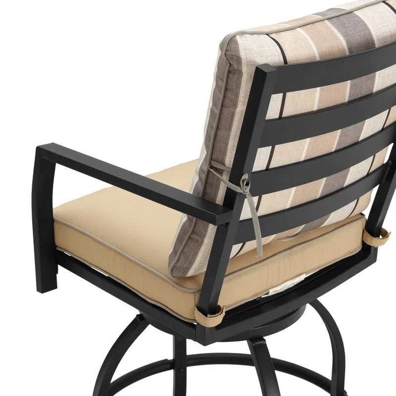 Patio Festival 9-Piece Outdoor Swivel Bar Chair Set