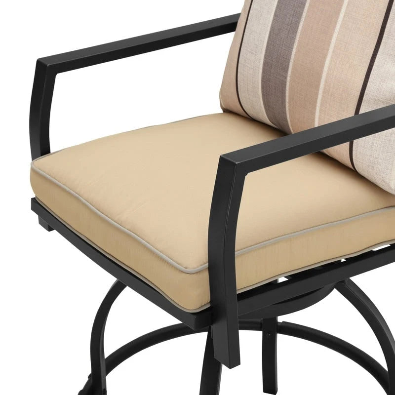 Patio Festival 9-Piece Outdoor Swivel Bar Chair Set