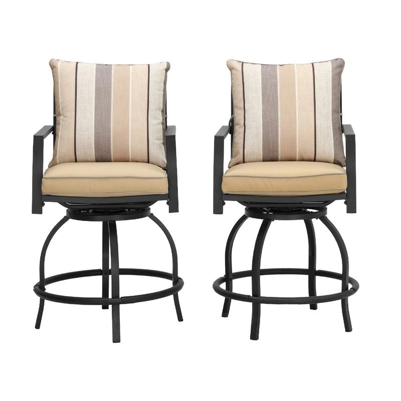 Patio Festival 9-Piece Outdoor Swivel Bar Chair Set