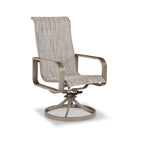 Signature Design by Ashley Beach Front Brown/Beige Outdoor Sling Swivel Chair Set (Set of 2) - 30W x 25D x 42H