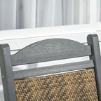 Outsunny Outdoor Rocking Chairs, Porch Rocker w/ Soft Padded Seat and Backrest, Fade-Resistant HDPE Frame Rocker Chair