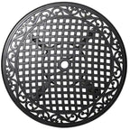 NUU GARDEN 35 Patio Cast Aluminum Dining Table with Umbrella Hole