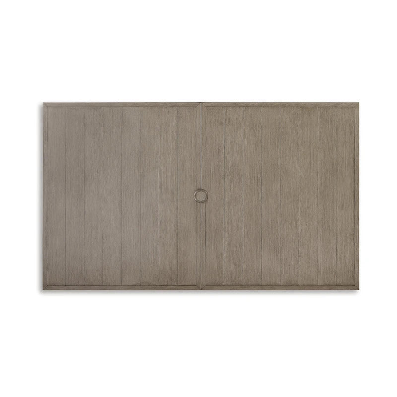 Signature Design by Ashley Beach Front Brown/Beige Outdoor Dining Table with Extension - 71/95W x 42D x 30H