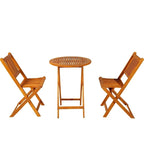 Outsunny 3 Piece Folding Acacia Wood Patio Bistro Set