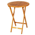 Outsunny 3 Piece Folding Acacia Wood Patio Bistro Set