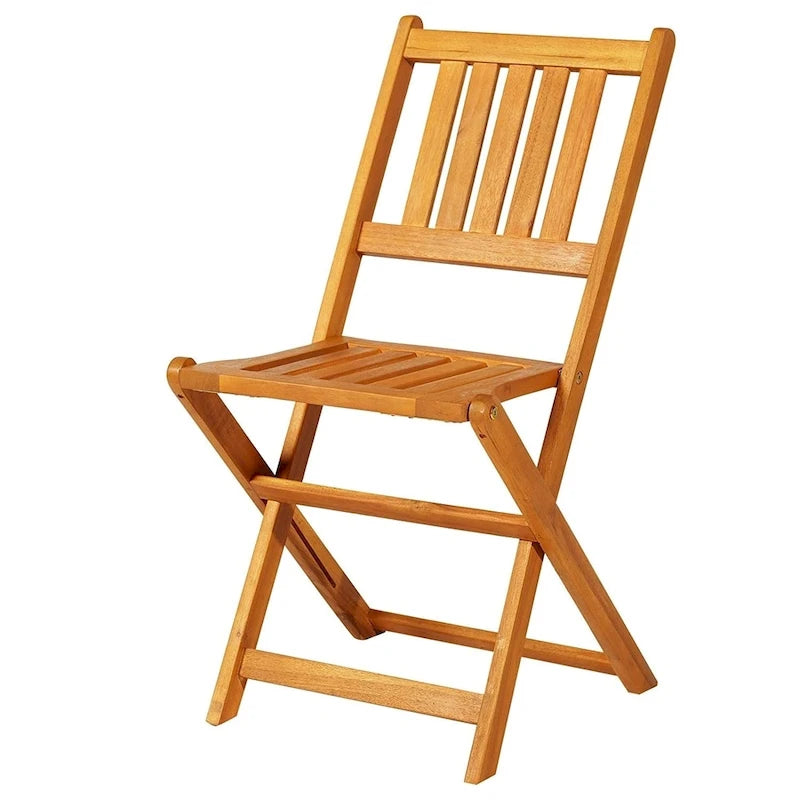 Outsunny 3 Piece Folding Acacia Wood Patio Bistro Set