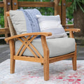 Cambridge Casual Carmel Teak Patio Club Chair with Cushion