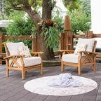 Cambridge Casual Carmel Teak Patio Club Chair with Cushion
