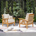Cambridge Casual Carmel Teak Patio Club Chair with Cushion