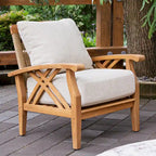 Cambridge Casual Carmel Teak Patio Club Chair with Cushion