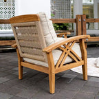 Cambridge Casual Carmel Teak Patio Club Chair with Cushion