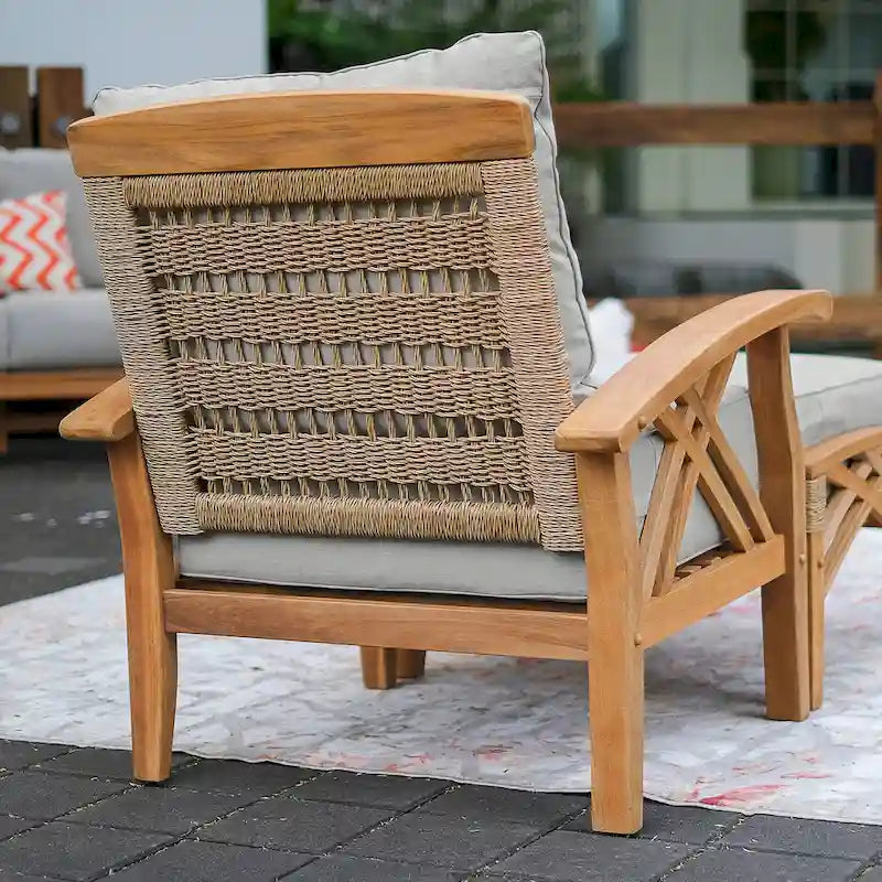Cambridge Casual Carmel Teak Patio Club Chair with Cushion