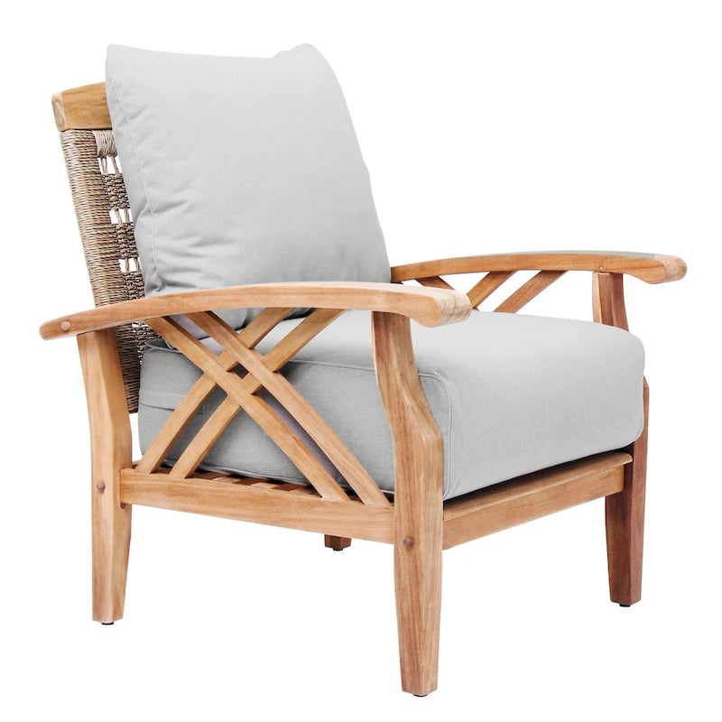 Cambridge Casual Carmel Teak Patio Club Chair with Cushion