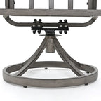 EGEIROS LIFE AluLux 7-Piece Aluminum Patio Dining Set with 6 Swivel Dining Chairs and Washable Cushions