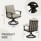 EGEIROS LIFE AluLux 7-Piece Aluminum Patio Dining Set with 6 Swivel Dining Chairs and Washable Cushions