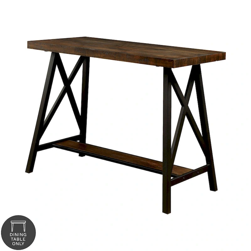 Industrial Weathered Oak 47-inch Wide Wood Top Counter Height Table by 